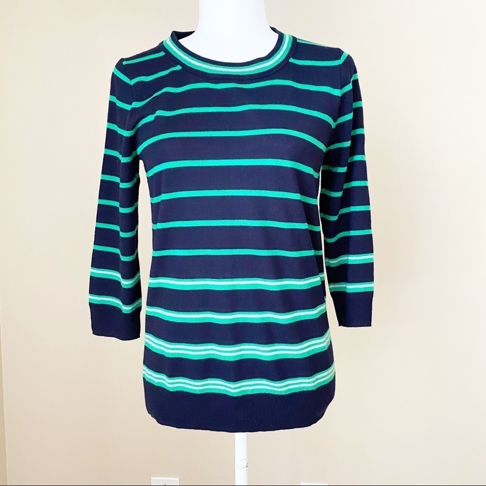 J. Crew Factory Merino Wool Stripe Sweater - Small